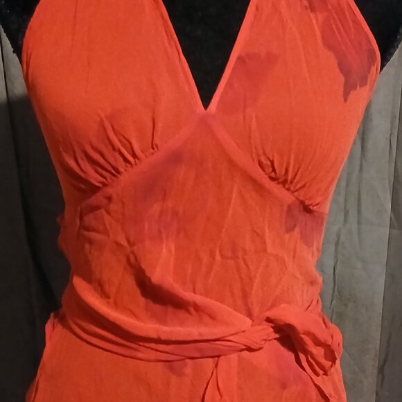 SIZE XS: Vintage Silk Victoria's Secret Halter Slip Gown - Picture 4 of 16